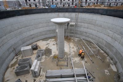 Foto eines Eisspeicher Bau innen