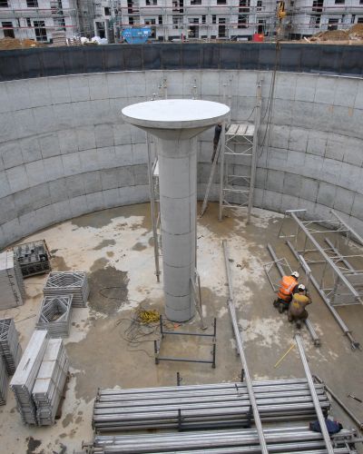 Eisspeicher Bau innen Foto eines Eisspeicher Bau innen