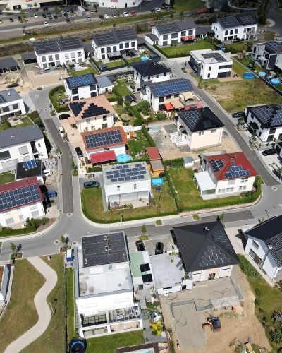 Foto der Passivhaussiedlung Lohfelden